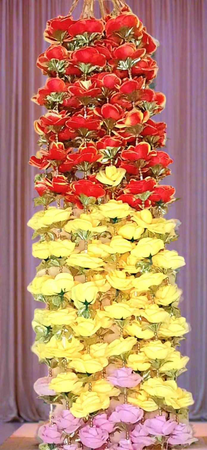 Wedding Party Artificial Flower Garland Strings Christmas Temple Diwali Festival Decor Navratri-House Warming Wedding Decor-Door valance Pooja Backdrop