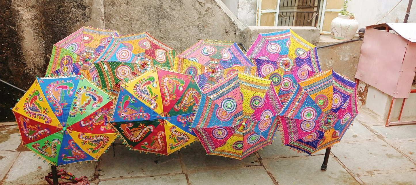 Rajasthani Beach Umbrella Large Sun Parasol