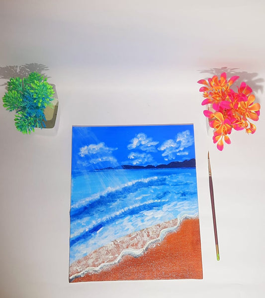 Seashore Seaside Serenity Canvas Painting