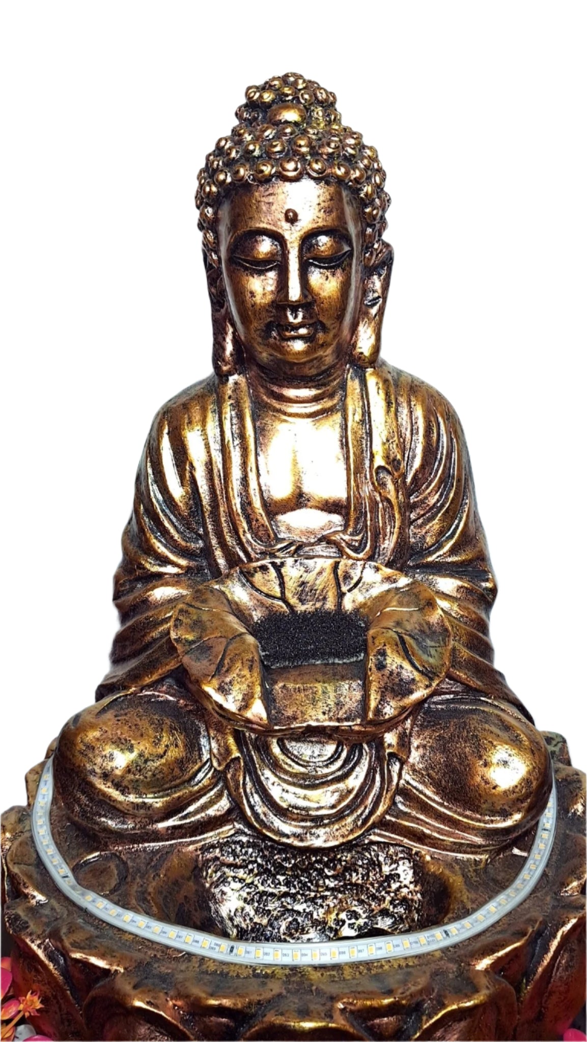Buddha Waterfall Fountain - Tranquil Indoor Decor for Harmony & Peaceful Ambiance, 2 Ft Serenity Sculpture - KRIDHA DECOR