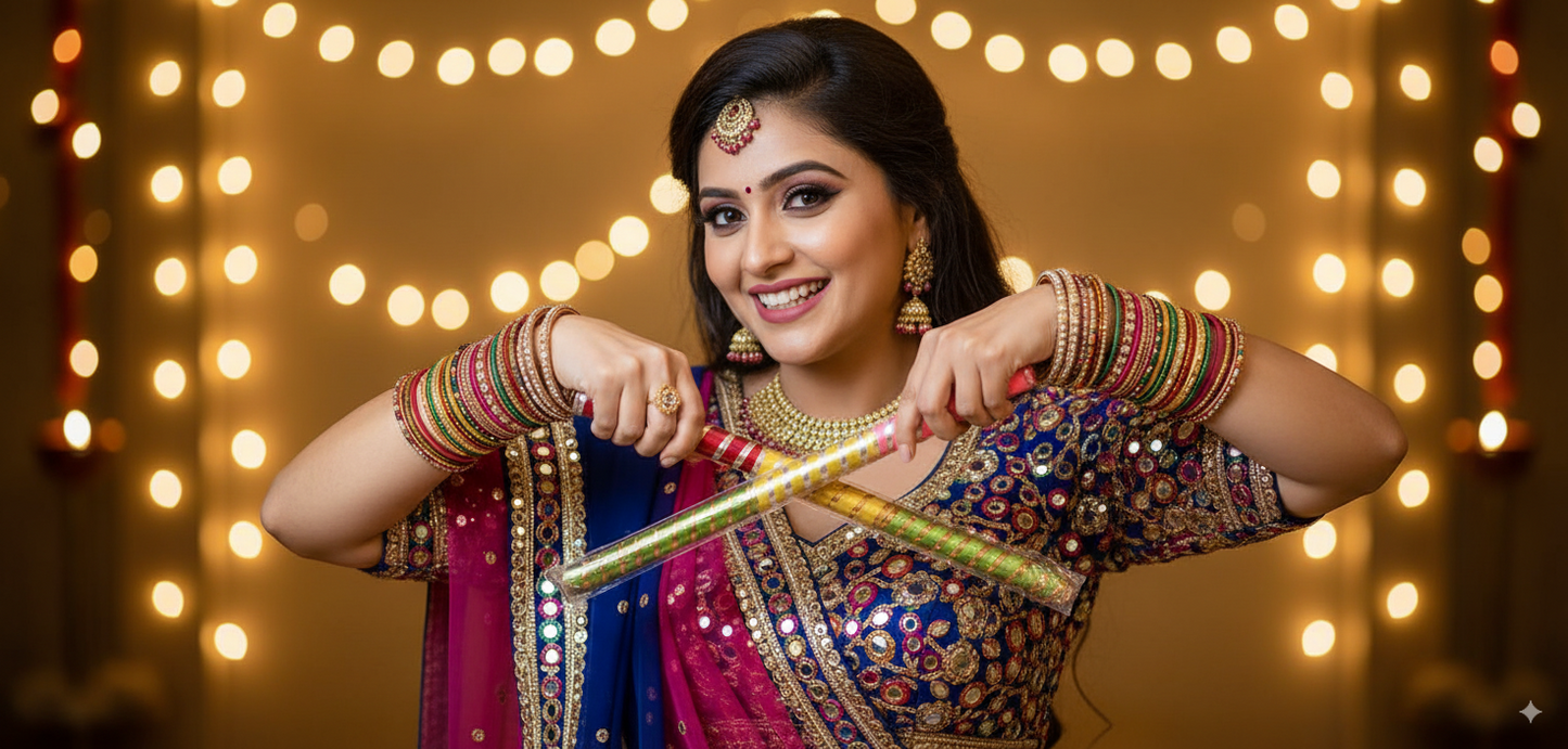 Dandiya Sticks – Garba & Navratri Dance Sticks for Festival, Pooja & Diwali