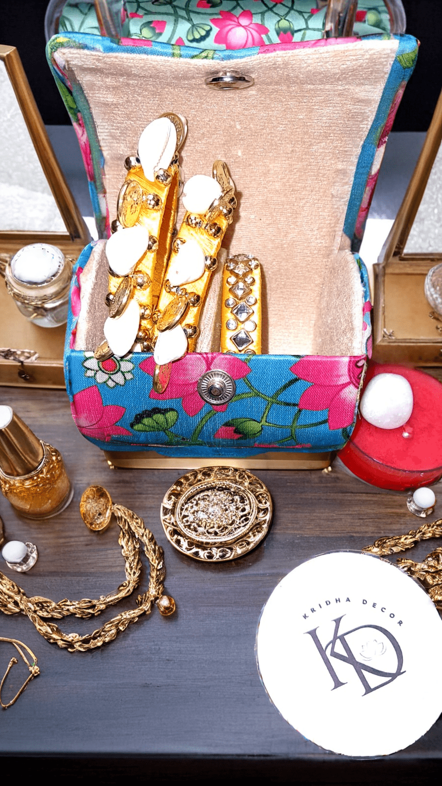 Embroidery Bangle & Jewelry Organizer Box (Set of 3) - KRIDHA DECOR