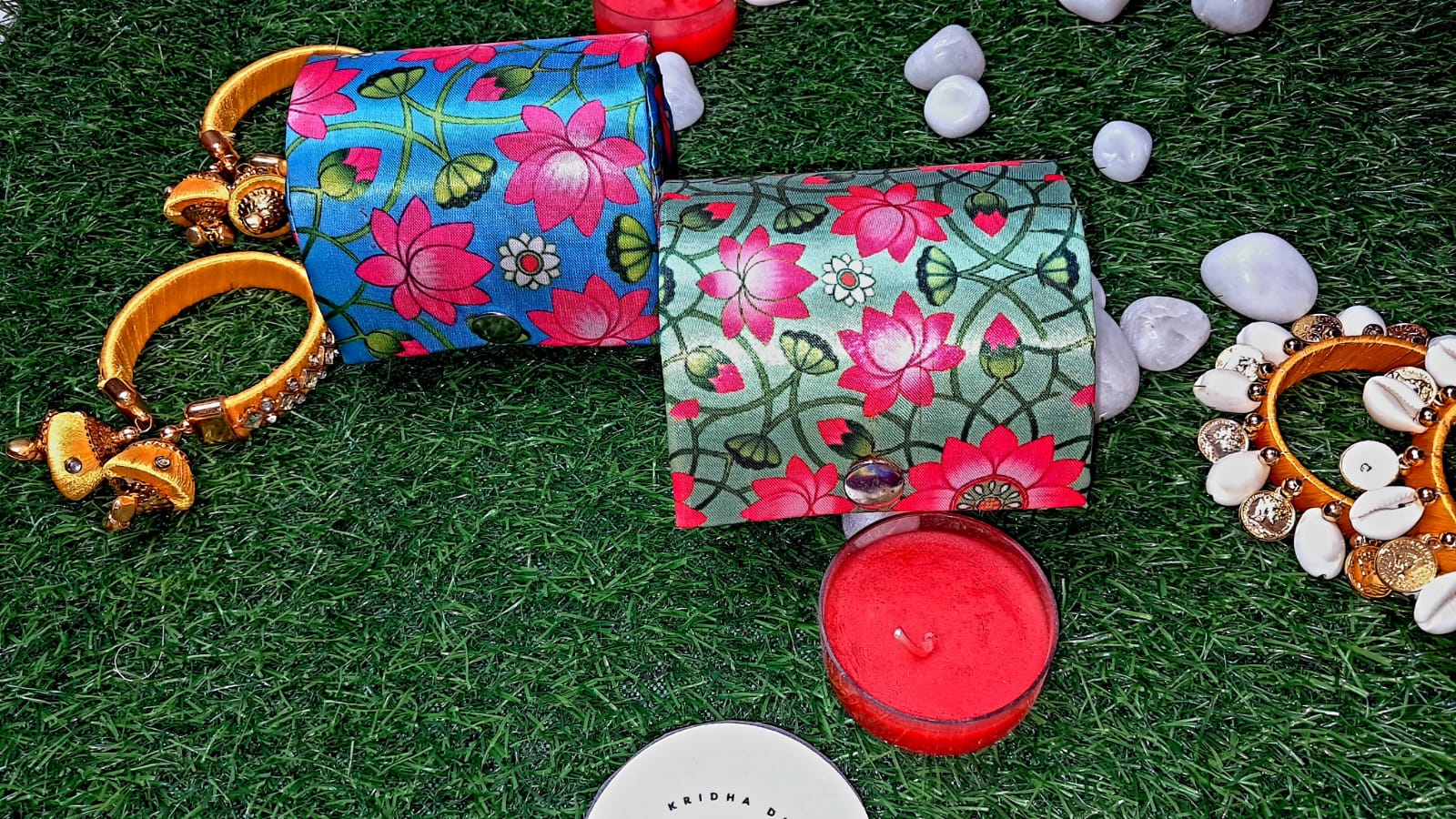 Embroidery Bangle & Jewelry Organizer Box (Set of 3) - KRIDHA DECOR