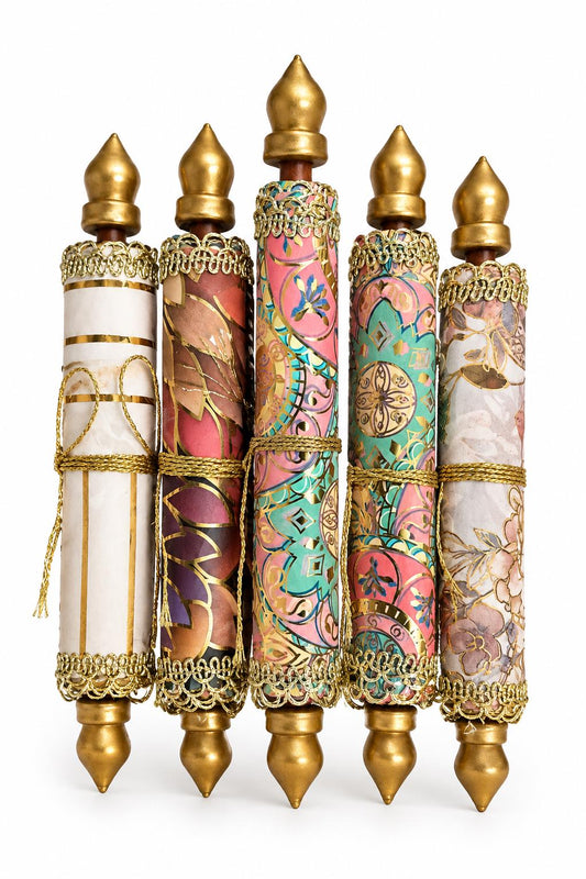 Handmade Scroll Style Shagun Envelopes, Indian Wedding Cash Gift Holders (Set of 5)