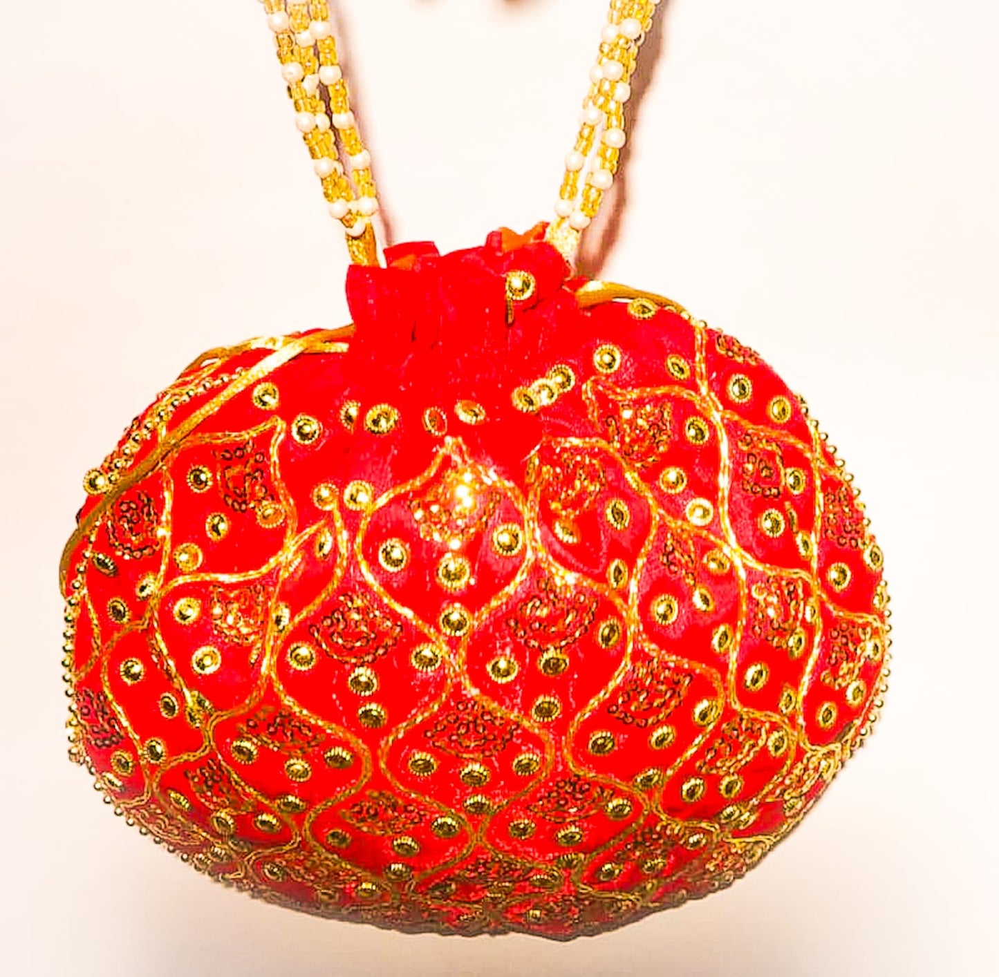 Potli Bag Hand Clutch gifts for bride wedding Ethnic Pouch Bead pearl - KRIDHA DECOR