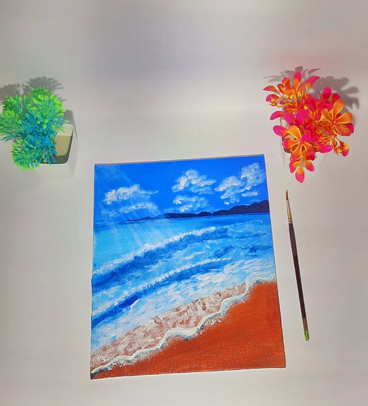 Seashore Canvas Painting - KRIDHA DECOR