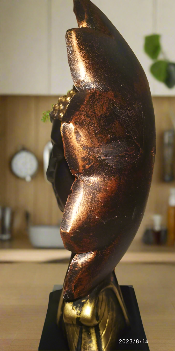 Handmade handcrafted Resin Tree Buddha Face Head