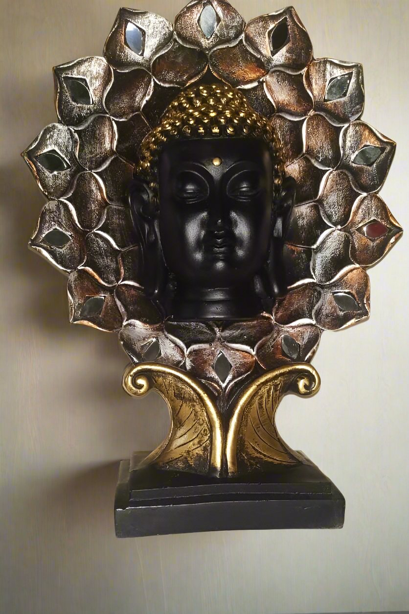 Handmade handcrafted Resin Tree Buddha Face Head