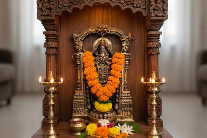 38 cm Tirupati Balaji Statue - Polyresin Showpiece | Lord Venkateswara Idol | Home Decor - KRIDHA DECOR