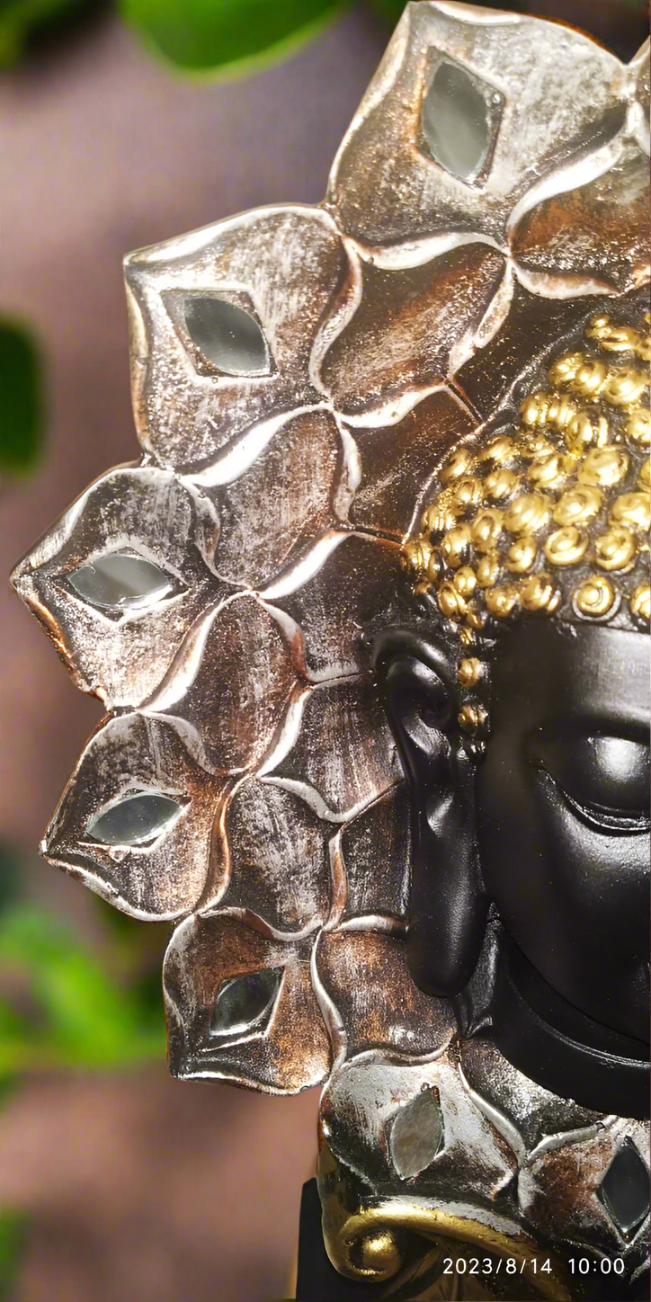 Handmade handcrafted Resin Tree Buddha Face Head