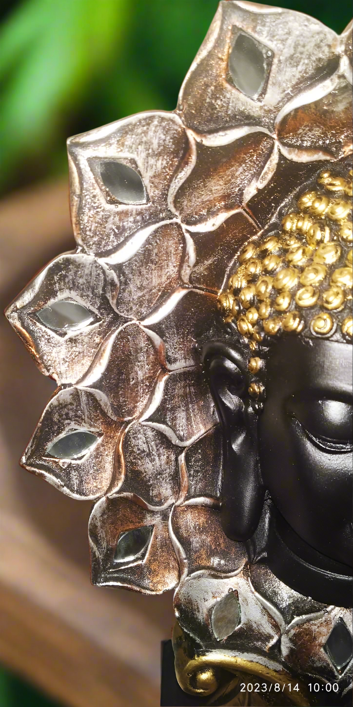 Handmade handcrafted Resin Tree Buddha Face Head