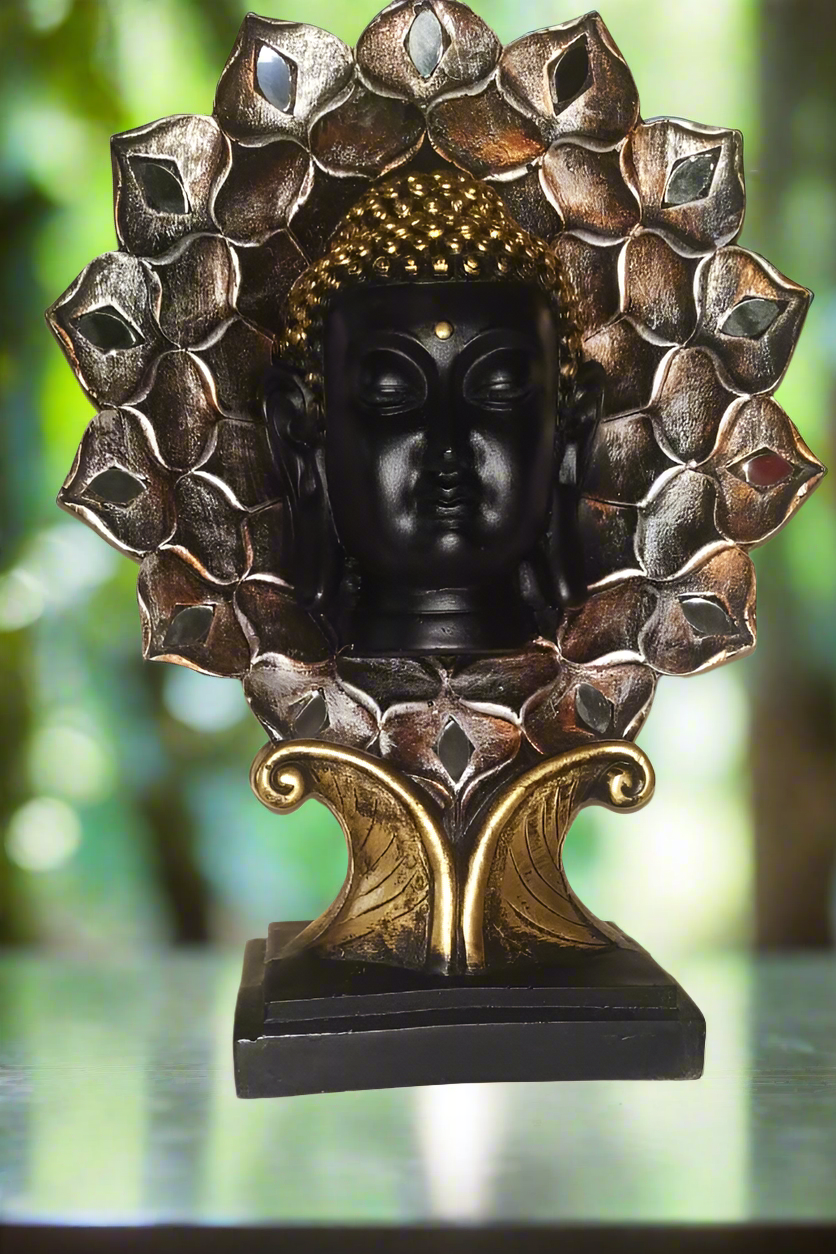 Handmade handcrafted Resin Tree Buddha Face Head