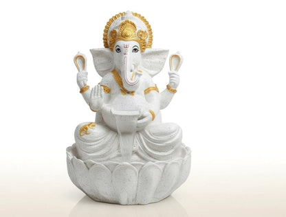 90cm Sitting Ganesh Fountain with LED Light - Tranquil Hindu Water Feature Decor - KRIDHA DECOR