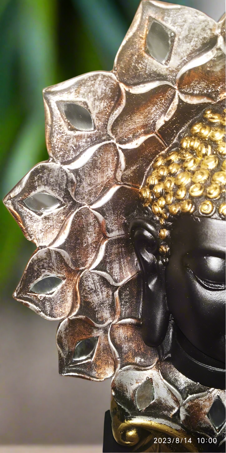 Handmade handcrafted Resin Tree Buddha Face Head