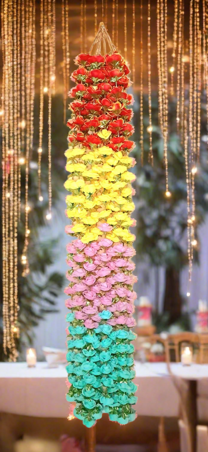 Wedding Party Artificial Flower Garland Strings Christmas Temple Diwali Festival Decor Navratri-House Warming Wedding Decor-Door valance Pooja Backdrop