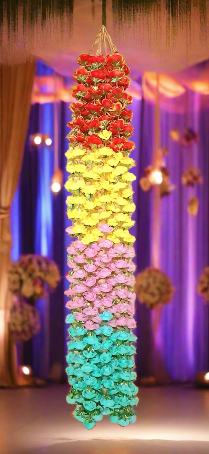 Wedding Party Artificial Flower Garland Strings Christmas Temple Diwali Festival Decor Navratri-House Warming Wedding Decor-Door valance Pooja Backdrop