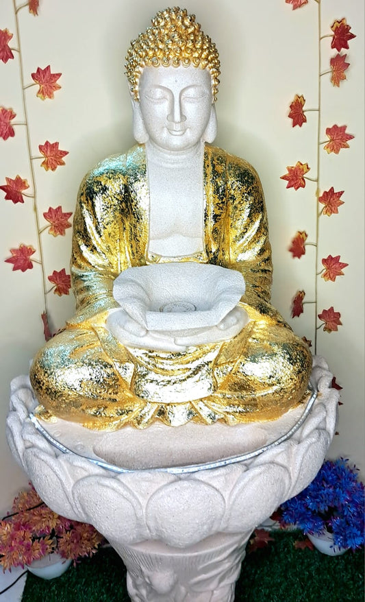 Golden Buddha Waterfall Fountain(HXWXL 86X58X48 cm)