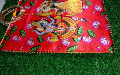 Handcrafted Radha Krishna Pooja or Wedding Return Bag | Ethnic Gift for Wedding Ceremonies & Festivals