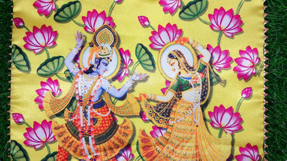 Handcrafted Radha Krishna Pooja or Wedding Return Bag | Ethnic Gift for Wedding Ceremonies & Festivals