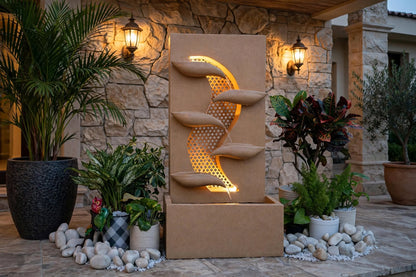 Cascading Water Fountain with Built-In Reservoir