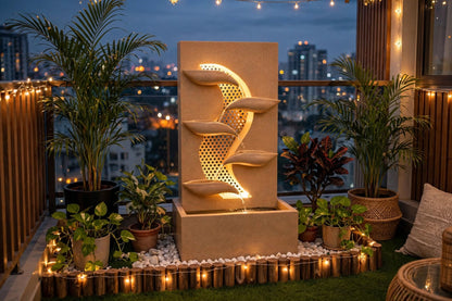 Cascading Water Fountain with Built-In Reservoir