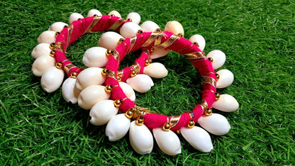 Kaudi bangles in red colour-Kridha Colour