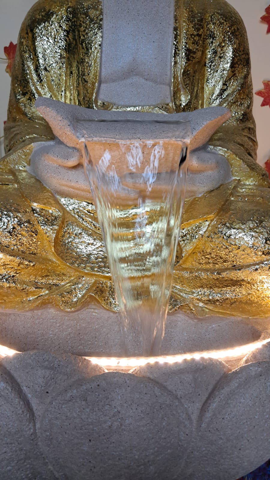 Golden Buddha Waterfall Fountain(HXWXL 86X58X48 cm) - KRIDHA DECOR