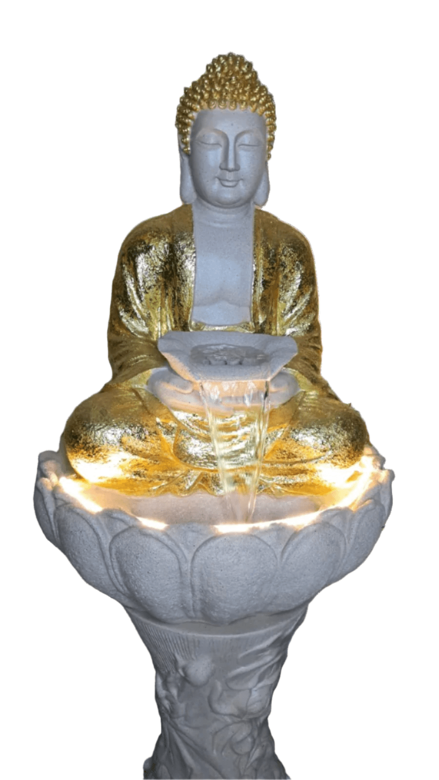 Golden Buddha Waterfall Fountain(HXWXL 86X58X48 cm) - KRIDHA DECOR