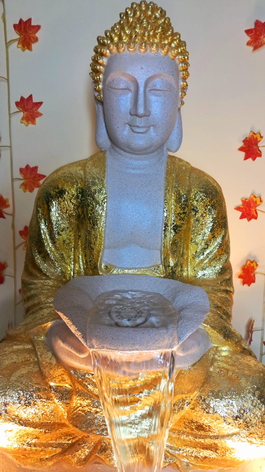 Golden Buddha Waterfall Fountain(HXWXL 86X58X48 cm) - KRIDHA DECOR