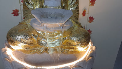 Golden Buddha Waterfall Fountain(HXWXL 86X58X48 cm) - KRIDHA DECOR