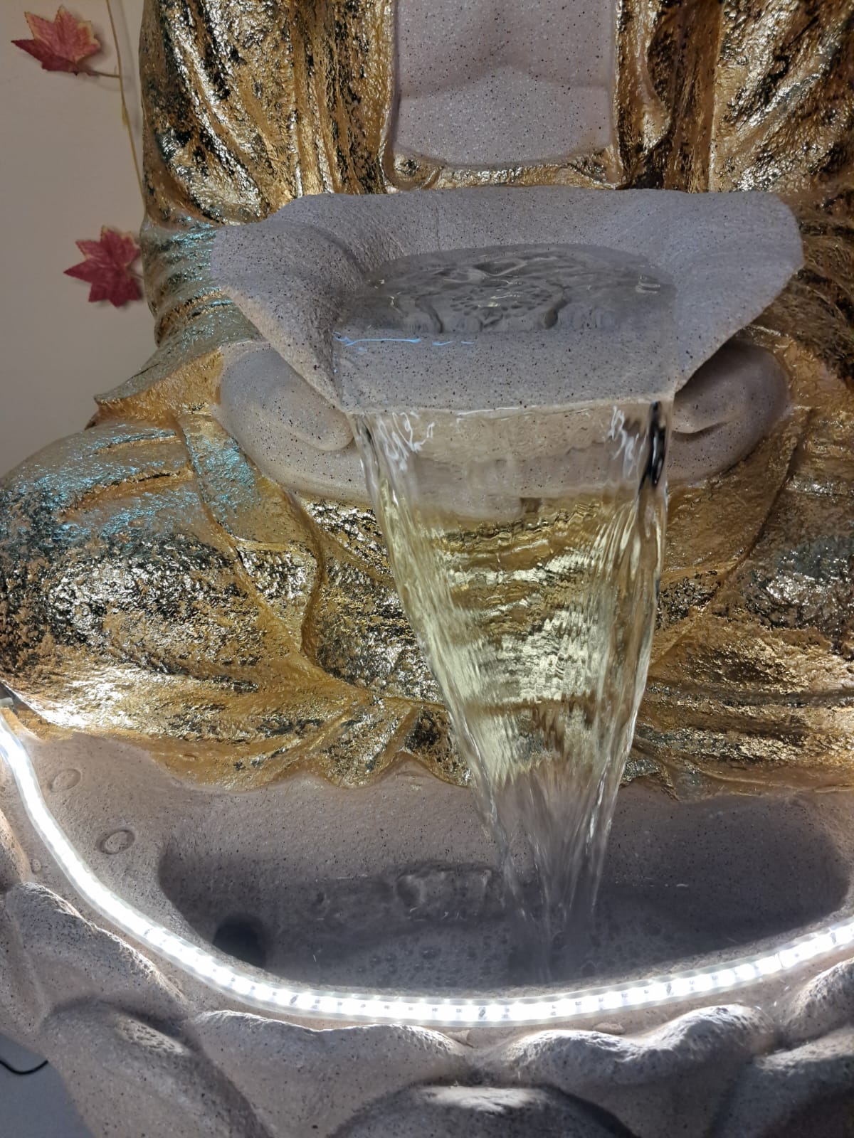 Golden Buddha Waterfall Fountain(HXWXL 86X58X48 cm) - KRIDHA DECOR