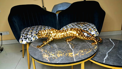 Golden Resin Panther LXWXH:60x20x17 cm - KRIDHA DECOR