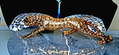 Golden Resin Panther LXWXH:60x20x17 cm - KRIDHA DECOR