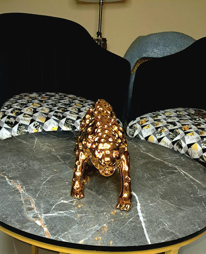 Golden Resin Panther LXWXH:60x20x17 cm - KRIDHA DECOR