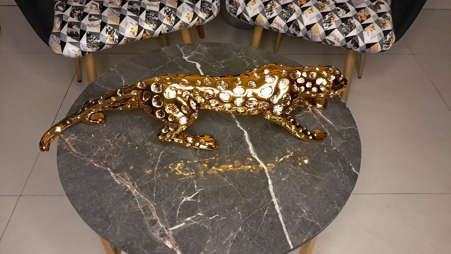 Golden Resin Panther LXWXH:60x20x17 cm - KRIDHA DECOR