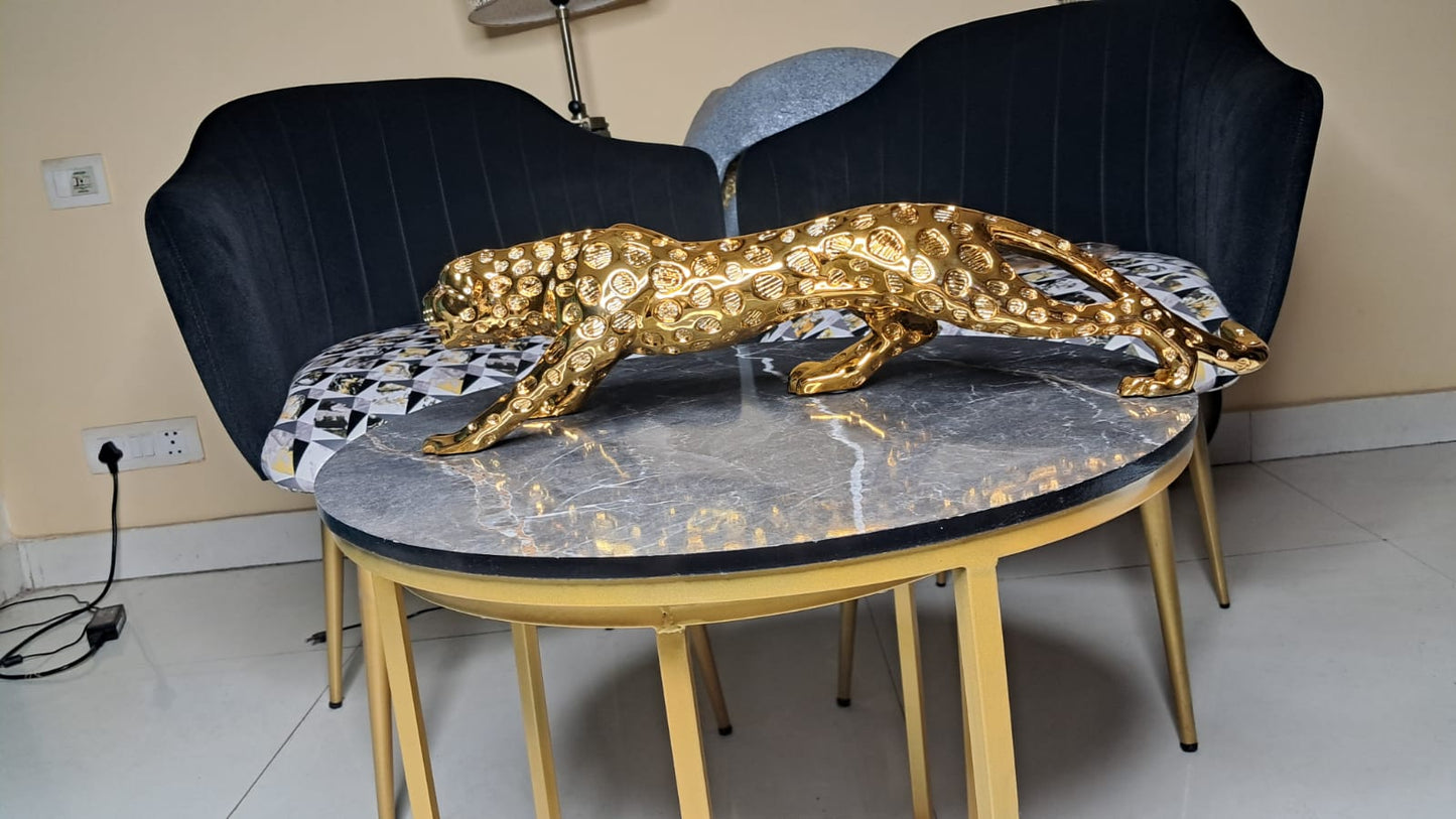 Golden Resin Panther LXWXH:60x20x17 cm - KRIDHA DECOR