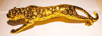 Golden Resin Panther LXWXH:60x20x17 cm - KRIDHA DECOR