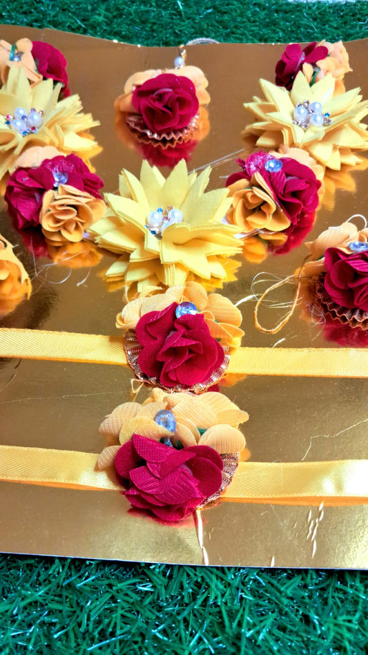 Haldi Jewellery Set - Elegant Traditional Accessories for Special Occasions - KRIDHA DECOR
