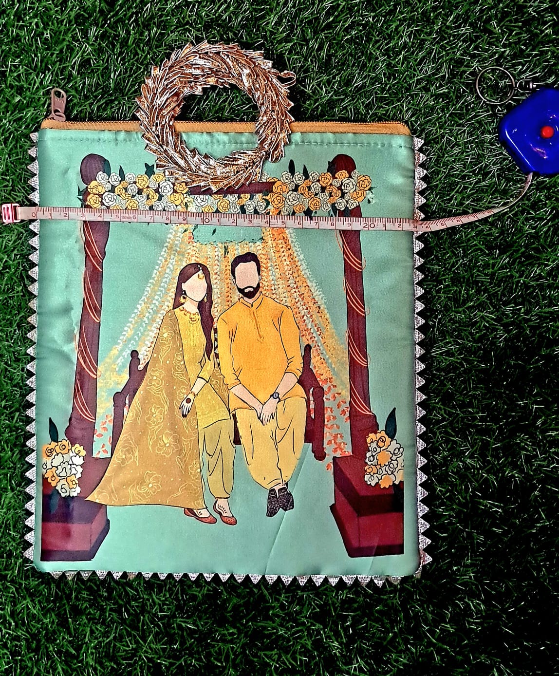 Haldi Mehndi Wedding Return Gift Bag - Custom Shagun Bags - KRIDHA DECOR