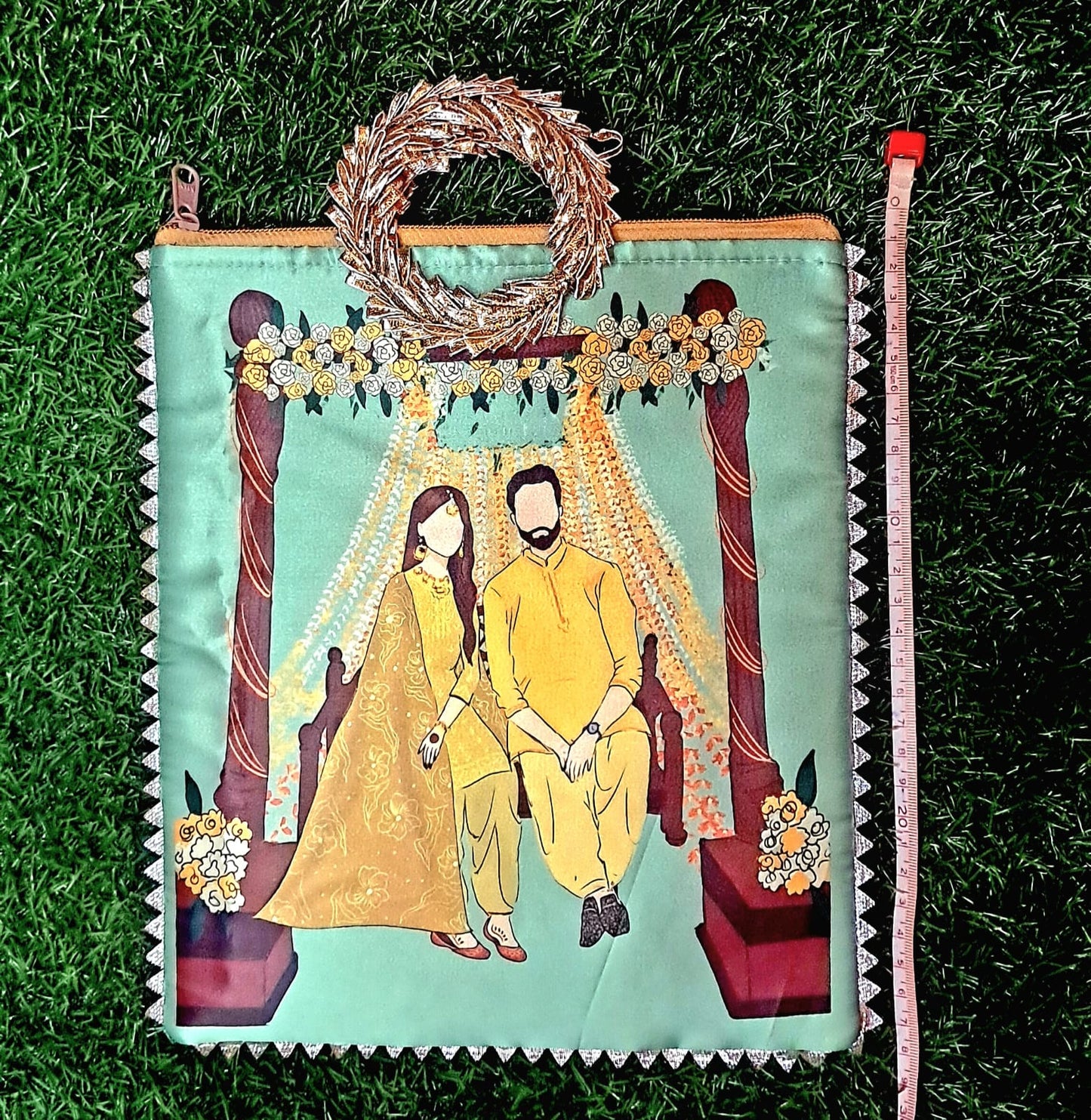 Haldi Mehndi Wedding Return Gift Bag - Custom Shagun Bags - KRIDHA DECOR