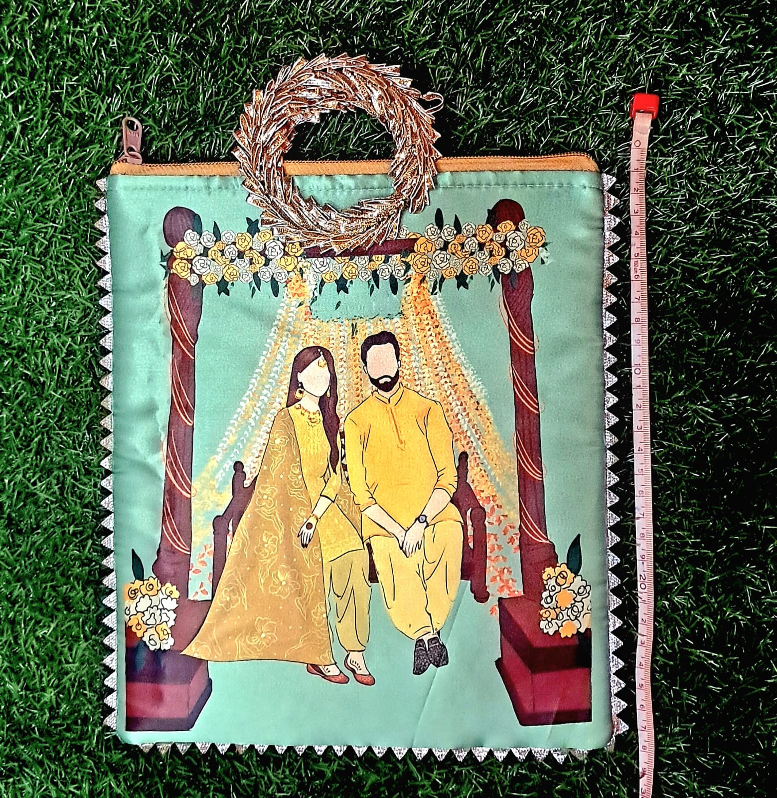 Haldi Mehndi Wedding Return Gift Bag - Custom Shagun Bags - KRIDHA DECOR