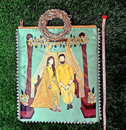 Haldi Mehndi Wedding Return Gift Bag - Custom Shagun Bags - KRIDHA DECOR