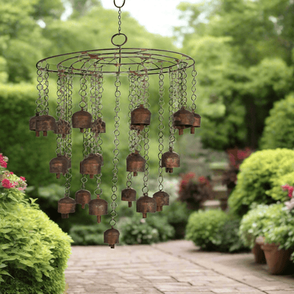 Hanging Bell Wind Chime Metal Wind Chimes for Outside Decorative Wind Chimes Large Wind Chimes for Outside Deep Tone Wind Chimes - KRIDHA DECOR