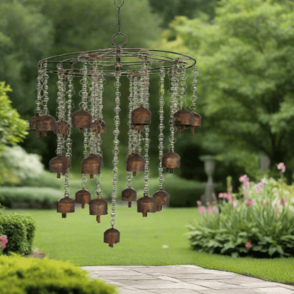 Hanging Bell Wind Chime Metal Wind Chimes for Outside Decorative Wind Chimes Large Wind Chimes for Outside Deep Tone Wind Chimes - KRIDHA DECOR