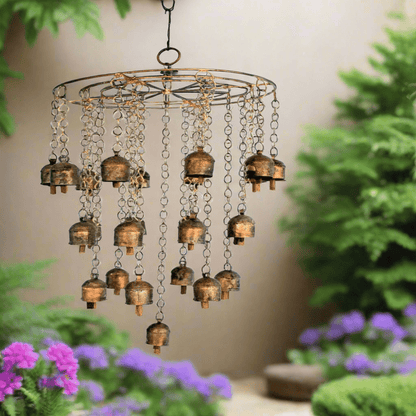 Hanging Bell Wind Chime Metal Wind Chimes for Outside Decorative Wind Chimes Large Wind Chimes for Outside Deep Tone Wind Chimes - KRIDHA DECOR