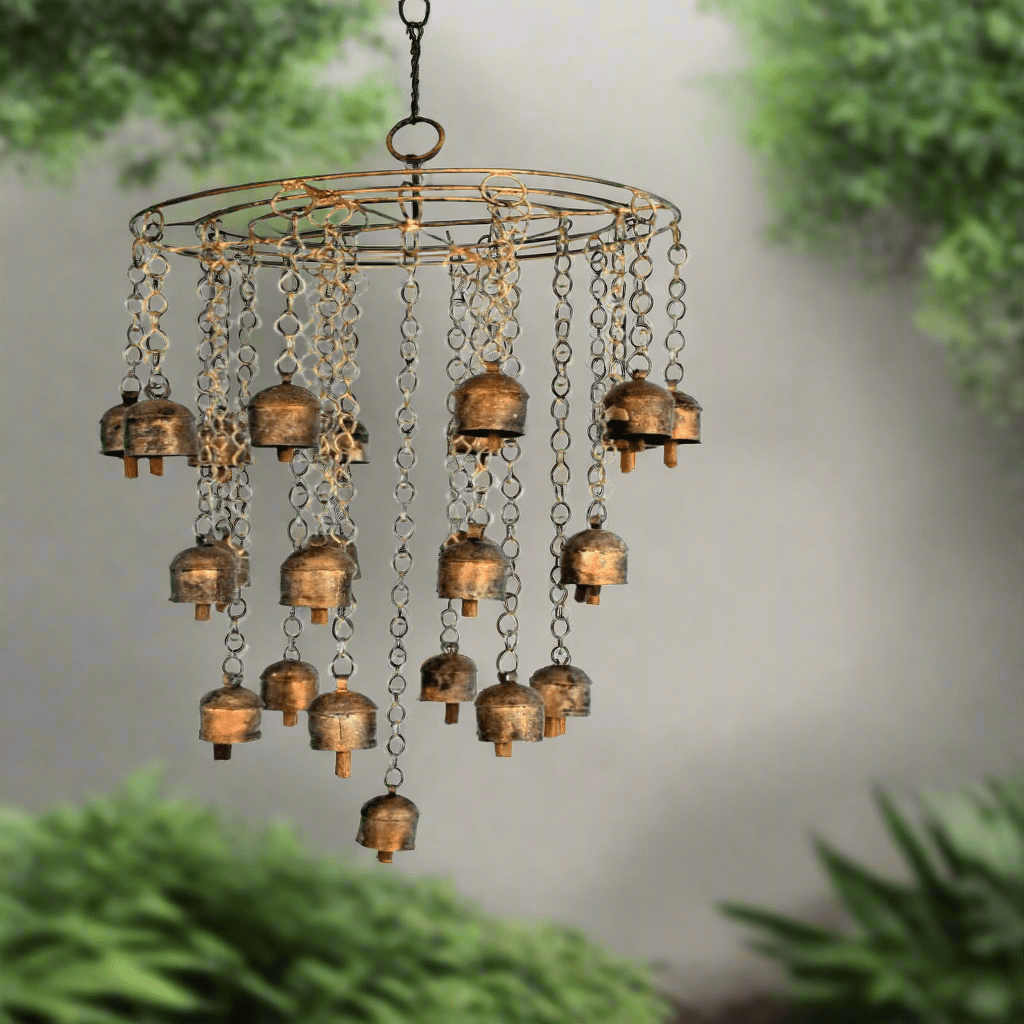 Hanging Bell Wind Chime Metal Wind Chimes for Outside Decorative Wind Chimes Large Wind Chimes for Outside Deep Tone Wind Chimes - KRIDHA DECOR