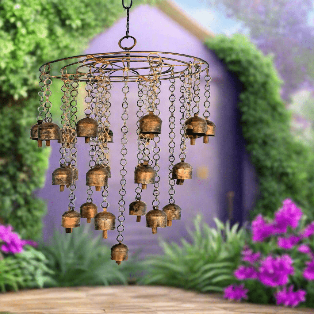 Hanging Bell Wind Chime Metal Wind Chimes for Outside Decorative Wind Chimes Large Wind Chimes for Outside Deep Tone Wind Chimes - KRIDHA DECOR