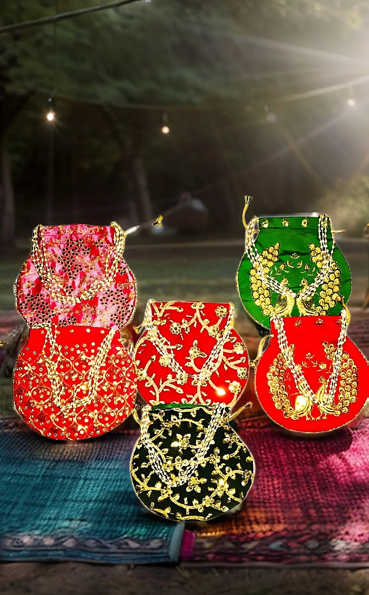 Potli Bags HXL (cm)-23X24 /Anniversary/Wedding/Gift for Her/Batwa/Purse/Handbags/Clutch/Bridesmaid/Bridal Shower/Party/Diwali Gift/Navratri