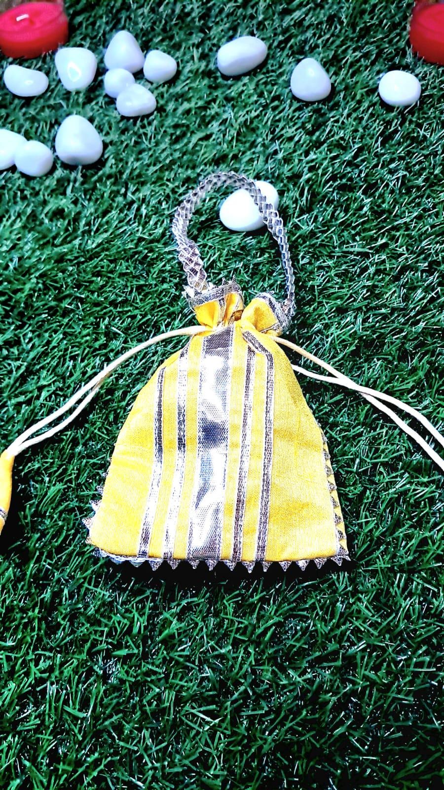 Embroidered Favor Potli Bag: Indian Wedding Mehndi Haldi Return Gift