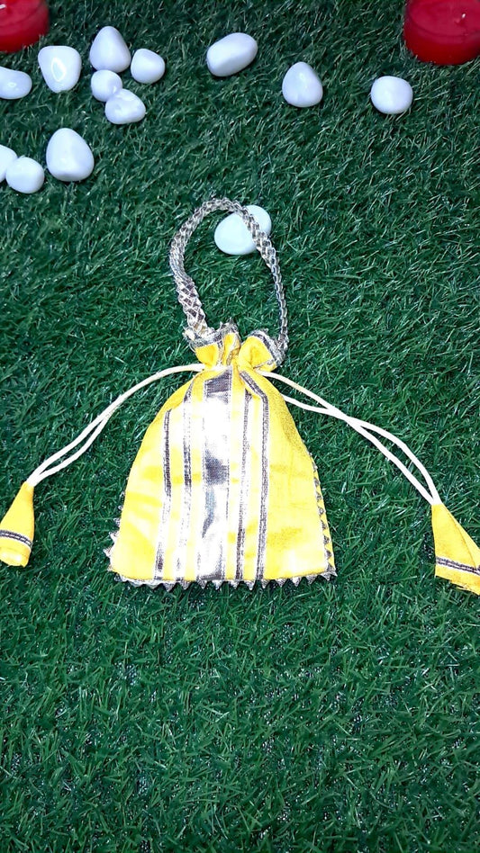Embroidered potli bag, alternate view